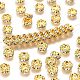 Messing Strass Zwischen perlen&nbsp;RB-A014-L8mm-01G-NF-1