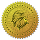 Adesivi autoadesivi in lamina d'oro in rilievo DIY-WH0211-059-1
