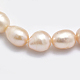 Fili di perle di perle d'acqua dolce coltivate naturali PEAR-F007-85A-01A-3