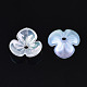 3-Blütenblatt galvanisierte Acryl-Perlenkappen X-PACR-T014-03-3