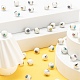 50pcs 5 couleurs de perles de verre opaques de Noël EGLA-FS0001-05-5