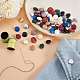 Benecreat 72 pièces 12 couleurs boutons recouverts de cuir avec couture DIY-BC0006-43-4
