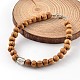 Round Wood Beads Anklets AJEW-AN00133-1