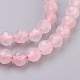 Chapelets de perles en quartz rose naturel G-F568-069-4mm-3