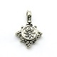 Buddhist Jewelry Findings Counter Tibetan Style Alloy Dharmacakra Charms TIBEP-O007-01-1