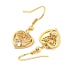 Boucles d'oreilles pendantes en forme de cœur avec support d'amour EJEW-P240-07G-2