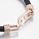 Braided Leather Cord Bracelets BJEW-K178-13A-3