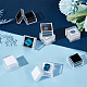 OLYCRAFT 24Pcs 2 Colors Square Plastic Loose Gemstone Display Box Transparent Jewelry Box Small Jewelry Storage Case with Sponge Loose Diamond Box for Jewelry Display - 1.1x1.1x0.9 Inch CON-OC0001-53-4