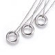 304 Stainless Steel Stud Earrings & Tiered Necklaces Jewelry Sets SJEW-L136-12-3