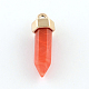 Imitation Gemstone Bullet Acrylic Big Pointed Pendants SACR-Q118-04-2