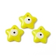 手作りナザールボンジュウランプワークペンダント  星のチャーム  ミックスカラー  23.5~24x24~25x5~6.5mm  穴：2.5~3mm LAMP-I026-12-2