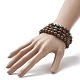 4 pièces 4 style bois de wengé naturel et hématite synthétique perlé bracelets extensibles ensemble pour les femmes BJEW-JB09156-6