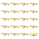 BENECREAT 20Pcs Brass Pave Clear Cubic Zirconia Connector Charms KK-BC0012-40-1
