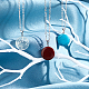 Synthetic Gemstone & K9 Glass Pendants G-PH0001-03-5