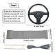 GORGECRAFT Universal Car Steering Wheel Cover Lace Up Genuine Leather Sew on Steering Wheel Stitch on Wrap 15 Inch Auto Interior Accessories Protector with Needle for Men Women(Gray) AJEW-WH0002-60B-2