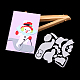 炭素鋼カッティングダイステンシル  DIYスクラップブッキング/フォトアルバム用  装飾的なエンボス印刷紙のカード  クリスマス雪だるま  マットプラチナカラー  9.5x10.5cm DIY-F032-69-5