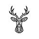 鉄の壁の芸術の装飾  フロントポーチ用  リビングルーム  キッチン  マットなスタイル  鹿の模様  283x209x1mm HJEW-WH0067-098-1