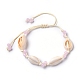 Bracelets de perles tressées réglables BJEW-JB05309-M-2