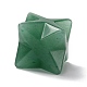 Avventurina verde naturale scultura guarigione cristallo merkaba stella ornamento G-C234-02G-3