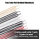 SUPERFINDINGS 5 Pairs 5 Colors Two Tone Flat Polyester Braided Shoelaces DIY-FH0005-41A-02-2