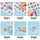SUNNYCLUE 1 Box DIY 30 Pairs 3 Color Cabochon Stud Earrings Making Starter Kit 60pcs Stud Ear Cabochon Setting Post Cup Blank Tray Base Fit 8mm Clear Glass Cabochons Plastic Earring Ear Nuts DIY-SC0005-62-8mm-4
