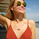 Anattasoul 6 шт. 6 цвета эмалированная ракушка с пластиковым жемчугом кулон ожерелья набор для женщин NJEW-AN0001-54-4