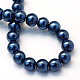 Chapelets de perles rondes en verre peint X-HY-Q003-4mm-15-4