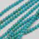Brins de perles turquoises synthétiques importés X-G-A130-3mm-L05-1-1