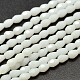 Brins de perles de verre en forme de larme à facettes imitation jade EGLA-J132-B03-1