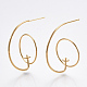 Brass Stud Earring Findings X-KK-T038-308G-1