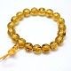 Stretch Buddhist Jewelry Glass Round Mala Beaded Bracelets BJEW-N206-03-1