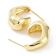 Rack Plating Brass Twist Teardrop Stud Earrings EJEW-B027-13G-2