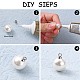 Stainless Steel Cup Pearl Peg Bails Pin Pendants STAS-P149-01P-3