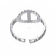 304 anillo de puño abierto ovalado de acero inoxidable RJEW-T023-09P-2