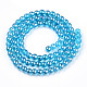 Electroplate Transparent Glass Beads Strands GLAA-T032-T4mm-AB06-3