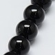 Круглые бусы из натурального черного оникса G-L087-12mm-01-2