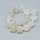 Carved Natural White Agate Beads Strands G-T122-08F-2