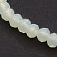 Opaque Solid Color Crystal Glass Rondelle Beads Stretch Bracelets BJEW-F075-09-2