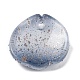 ツートングラスペンダント  牡丹の花びらのチャーム  コーンフラワーブルー  17x17x5mm  穴：1.6mm GLAA-A011-19B-1
