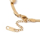 Placage ionique (ip) 304 bracelet en chaîne à chevrons perlé en acier inoxydable pour femme BJEW-G656-05G-4