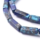 Brins de perles turquoise et lapis-lazuli naturels en or synthétique assemblés G-D0006-B01-3