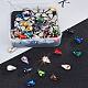 OLYCRAFT 90pcs Sew On Rhinestones Teardrop Sewing Crystal Glass with Platinum Plated Prongs Cup Mixed Color Flatback Claw Rhinestones for Jewelry RGLA-OC0001-12-6