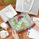 長方形の厚紙箱  ギフト包装箱  結婚式のベビーシャワーのパーティーの好意のために  銀  14.1~20.6x18.3~27.3x5.4~9cm CON-WH0008-16-3