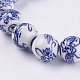 Handmade Blue and White Porcelain Beads PORC-G002-15-2