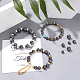 Electroplated Natural Lava Rock Beads G-NB0001-91C-2