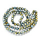 Chapelets de perles en verre électroplaqué EGLA-R094-4mm-16-2
