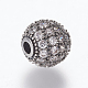 Perles de zircone cubique micro pave en Laiton ZIRC-E134-8mm-04-3