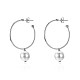 925 Sterling Silver Hoop Earrings EJEW-BB34020-01-5