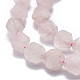 Granos naturales de abalorios de cuarzo rosa G-K303-B15-8MM-3