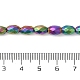 Brins de perles d'hématite synthétiques magnétiques fortes galvanisées G-P518-02G-4